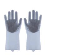 TRRYUIP Guantes Limpieza Dishwashing Cleaning Gloves Magic Silicone Rubber Dish Washing For Household Sponge Scrubber Kitchen Tools(Grey)