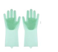 TRRYUIP Guantes Limpieza Dishwashing Cleaning Gloves Magic Silicone Rubber Dish Washing For Household Sponge Scrubber Kitchen Tools(Green)