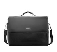 TRRYUIP Maletin Portatil Maletín de negocios for hombre, bolso cuero for ordenador portátil, informal for abogado, hombro, mano for oficina for(Black)