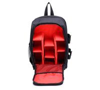 TRRYUIP Mochila Fotografia Mochila impermeable for fotografía Unisex, bolsos for hombros de cámara, funda nailon, DSLR for viaje al aire libre(M-red lining)