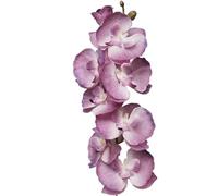 TRRYUIP Orquidea Artificial 8 Cabezas Mariposa Artificial orquídea Flor de Seda 68 CM Falso Phalaenopsis Boda decoración del hogar Flores(Purple)