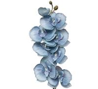 TRRYUIP Orquidea Artificial 8 Cabezas Mariposa Artificial orquídea Flor de Seda 68 CM Falso Phalaenopsis Boda decoración del hogar Flores(Autumn Blue)