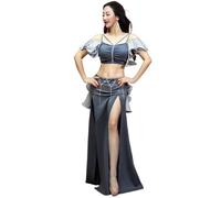 TRRYUIP Traje De Danza del Vientre Conjunto de Danza del Vientre for Mujer, Falda, Ropa práctica for y Adulto, Top Ejercicio Elegante, Profesional Oriental(M)