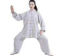TRRYUIP Trajes de Tai Chi Ropa Traje Tang Suelto de Kung Fu Retro Oriental Unisex Tai Chi Cintura Elástica Viscosa Loungewear(Color3,XXL)