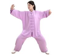 TRRYUIP Trajes de Tai Chi Ropa Traje Tang Suelto de Kung Fu Retro Oriental Unisex Tai Chi Cintura Elástica Viscosa Loungewear(Color12,S)