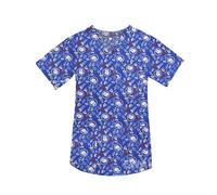 TRRYUIP Uniforme Sanitario Mujer Uniformes de Trabajo Hospital, Blusa con Cuello en V for enfermería Estampado Dientes, Uniforme clínica Dental, Tops exfoliantes Manga Corta for Enfermera(Color4,XXL)