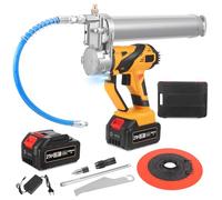 Trsaow Engrasadora Bateria,10000 PSI, Pistola de Grasa Eléctrica Doble Batería 21V 2000mAh, Indicador 4 Niveles,Con luz LED Súper Brillante Manguera Flexible 40cm (15,7")/Accesorios Battery Grease Gun