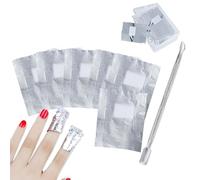 Trsnzul Quitaesmalte de Papel de Aluminio 200 Piezas Almohadillas para Quitar Esmalte de Uñas con Caja Aluminio Foil Nail Wraps Gel Polish Remover Aluminio para Esmalte de Uñas, 7 * 10cm