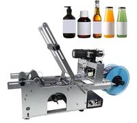 TRTDYFKH Máquina aplicadora de Etiquetas semiautomática, Adecuada for Botellas de Vidrio Redondas, latas y plástico. Etiquetadora Manual de 30 Etiquetas.