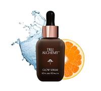 Tru Alchemy Sérum aclarante con vitamina C - Suero facial hidratante antienvejecimiento con vitamina C, baquuchiol, ácido glicólico y ácido láctico, 300 ml de líquido.