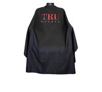 TRU BARBER Capa de Peluqueria XXL, Con Cuello de Silicona, 100% Poliéster, Capa de Peso Ligero y Resistente al Agua, Capa de Salón Profesional con Cierre a Presión Para Corte de Pelo.