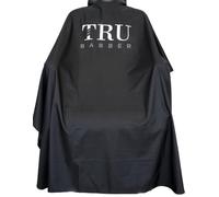 TRU BARBER Capa de Peluquería XXL Profesional con Cuello de Silicona, 100% Poliéster, Resistente al Agua, con Cierre a Presión Para Corte de Pelo