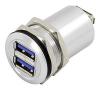 TRU Components 92007P28 USB A Hembra Doble 3.0 USB-14-BK 1408769. Contenido: 1 Unidad.