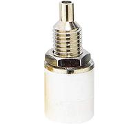 TRU COMPONENTS - Conector hembra de laboratorio con base hembra, vertical Ø del husillo: 4 mm blanco 1 pc(s)