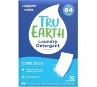 Tru Earth Eco-Strips + Detergente para ropa (aroma de lino fresco), láminas de detergente ecológico ultraconcentrado y biodegradable sin plástico