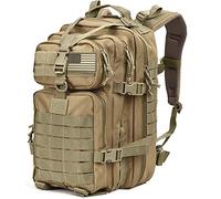 Tru Salute Mochila táctica militar grande de 45 l, mochila de asalto de 3 días, mochila Molle Bugout, Beige Bronceado, L, Mochilas militares estilo mochila