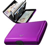TRU VIRTU Estuche de Aluminio para Tarjetas Billetera RFID NFC Lila