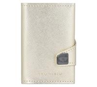 Tru Virtu Funda para tarjetas de crédito Click & Slide Cartera de piel RFID 6,5 cm color dorado