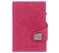 Tru Virtu Funda para tarjetas de crédito Click & Slide Cartera de piel RFID 6,5 cm rosa