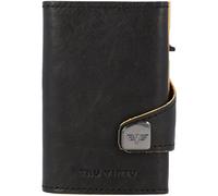 Tru Virtu Funda para tarjetas de crédito Click & Slide RFID Piel 6,5 cm negro
