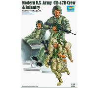 Modern U.S .army Ch-47d Pelotón & Infantrymaquette Figura