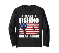Trucha Making America Fish Again Trump Style Fun Novelty Manga Larga