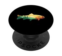 Trucha Montaña Escena Pesca al aire libre Puesta del sol Bosque PopSockets PopGrip Adhesivo
