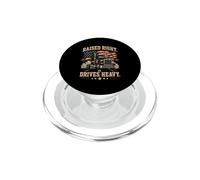 Truck Driver Dad Patriotic American Flag Trucker Día del Padre PopSockets PopGrip para MagSafe