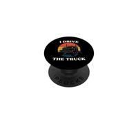 Truck Driver I Drive The Truck Retro Big Rig PopSockets PopGrip Adhesivo