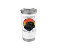 Truck Driver I Drive The Truck Retro Big Rig Vaso térmico de acero inoxidable de doble pared