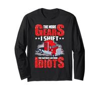 Truck Driver The More Gears I Shift Funny Trucker Dad Manga Larga