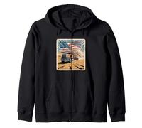 Truck Driver Trucker Camiseta Hombre Papá Big Rig American Sudadera con Capucha