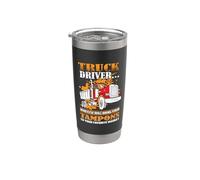Truck Driver Who Else Will Bring Your Tampons Funny Trucker Vaso térmico de acero inoxidable de doble pared