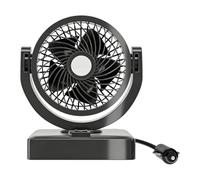 Truck Fan - 360-Degree Rotation Heat Relief Ventilation Machine | Low Noise Small Car Fan for Front Seat Outdoor Travel RV Dorm Work Vehicle