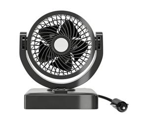 Truck Fan - 360-Degree Rotation Heat Relief Ventilation Machine | Low Noise Small Car Fan for Front Seat Outdoor Travel RV Dorm Work Vehicle