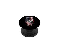 Trucker America Flag Funny Truck Driver PopSockets PopGrip Adhesivo