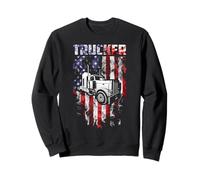 Trucker America Flag Funny Truck Driver Sudadera