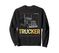 Trucker Born To Be Camionero Diseño Vintage Sudadera