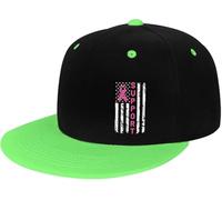 Trucker Gorra, Apoya la Bandera del Lazo Rosa para la concientización sobre el cáncer de Mama Gorra de béisbol Transpirable, Nueva Sombrero Sol para Motociclet Deportes Pesca