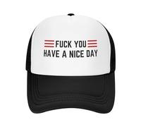 Trucker Gorra,Joder Que tengas un Buen día Sombrero Sol Casual,Transpirable Gorra para Sol para Running Deportes Mujer