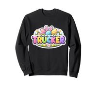 Trucker Happy Easter Truck Driver Bunny Eggs Orejas Festivo Sudadera