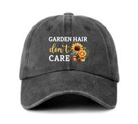 Trucker Hat Al Pelo del Jardín No Le Importa Canvas Cap Lavando Vaqueros Snapback Cap Estilo Streetwear Driver Caps For Exteriores Travel Tennis 55-59Cm