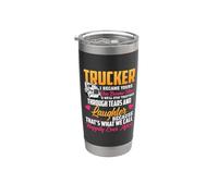 Trucker I Became Yours You Became Mine Funny Truck Driver Vaso térmico de acero inoxidable de doble pared