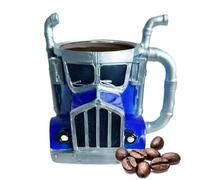 Trucker Mug - Taza de viaje de acero inoxidable, taza de café compacta | Tapa resistente a fugas de aislamiento de doble pared, portátiles artesanales adaptados a copa estándar r