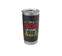 Trucker Of Course On The Nice List Ugly Christmas Vaso térmico de acero inoxidable de doble pared