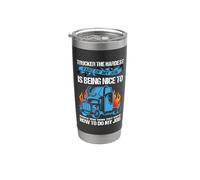 Trucker The Hardest Part Of My Job Funny Truck Driver Vaso térmico de acero inoxidable de doble pared