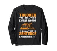 Trucker You Call Them Swear Words Funny Truck Driver Manga Larga