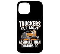 Truckers See More Regalos Divertidos para Conductores de Camiones para Padres de Camiones Carcasa para iPhone 15