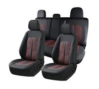 Truckiipa F150 - Juego Completo de Fundas de Asiento de Cuero Impermeables para Asiento de Coche, Ajuste Personalizado para Ford F150 SuperCrew 2015-2024, F250 F350 F450 Super Duty Crew Cab, Juego