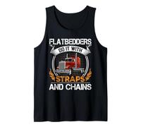 Trucking Flatbedders Do It with Straps Trucker Truck Driver Camiseta sin Mangas